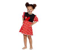 WILBERS & WILBERS - 3002 - Costume d'enfant Robe de souris pour fille, rouge et blanc, pour carnaval, fêtes à thème
