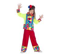 WILBERS & WILBERS - 3811 - Costume de clown pour enfants, trois pièces, costume de clown joyeux pour le carnaval, les fêtes à thème