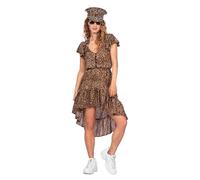 WILBERS & WILBERS - 4063 - Robe d'été tendance pour festival avec imprimé léopard pour femmes, motif animalier, fête à thème