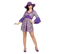 WILBERS & WILBERS 4268 - Costume Hippie Flower Power des années 70 pour femme, robe, carnaval