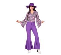 WILBERS & WILBERS - 4358 - Blouse hippie des années 70 avec motif mandala, flower power, haut disco femme