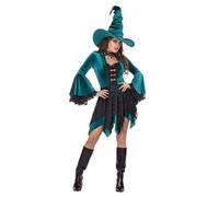 WILBERS & WILBERS - 4661 - Elégante robe de sorcière en velours pour femme, magicienne, sorcière, pour carnaval, Halloween