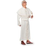 WILBERS & WILBERS 5166 - Tenue de pape de luxe avec soutane, ceinture et calotte, costume de pape pour homme, pour le carnaval, les soirées à thème