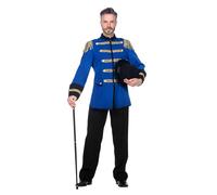WILBERS & WILBERS 5235 - Veste de cirque élégante pour homme, bleu, directeur de cirque, dompteur, costume adulte pour carnaval