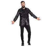 WILBERS & WILBERS 5474 - Blouse à volants brillante, chemise à manches longues, haut pour fête à thème des années 70, festival
