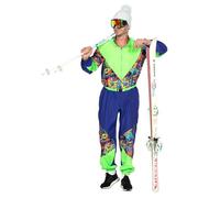 WILBERS & WILBERS 5495 - Combinaison de ski rétro avec imprimé années 80 pour hommes, combinaison de ski, combinaison de neige, pour l'après-ski et le carnaval