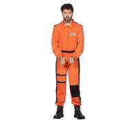 WILBERS & WILBERS 5704 - Combinaison de prisonnier pour homme, une pièce, orange, costume de prisonnier pour carnaval, soirée à thème