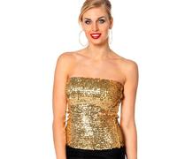 WILBERS & WILBERS 6430 - Top ou Jupe à Paillettes Stretch pour Femme, 2 en 1, Tenue de fête pour Festivals, soirées à thème années 70