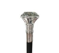 Wilbers & Wilbers Canne de marche en métal avec poignée diamant démontable Edelmann Dandy Gentleman Conxénitent Pimp Stick