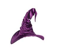 WILBERS & WILBERS - Chapeau de sorcière en velours pour adulte | Chapeau élégant pour le carnaval et Halloween, accessoire pour costume de sorcière
