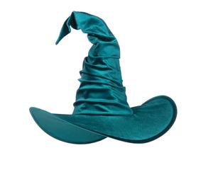 WILBERS & WILBERS - Chapeau de sorcière en velours pour adulte | Chapeau élégant pour le carnaval et Halloween, accessoire pour costume de sorcière