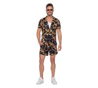 WILBERS & WILBERS - Ensemble festival avec motif imprimé | Ensemble 2 pièces avec chemise et pantalon, tenue de soirée pour homme, costume d'été, carnaval