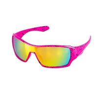 WILBERS & WILBERS Lunettes rétro des années 80 avec verres miroirs, Unisex Adult, 20129, Rose fluo, One size