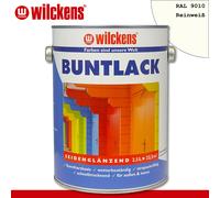 Wilckens 3 x 2,5 L Laque Teintée Soie Ral 9010 Blanc Pur Intérieur & Extérieur