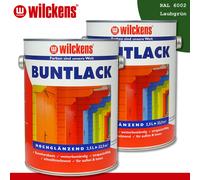 Wilckens 2 x 2,5 L Laque Teintée Haute Brillance Ral 6002 Feuillage Vert L'&
