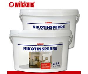 Wilckens 2 X 2,5 L Peinture Dispersive Blanche Contre Les Taches De Nicotine