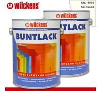 Wilckens 2 X 2,5 L Peinture Satinée RAL 9010 Blanc Pur Intérieur & Extérieur