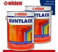 Wilckens 2 X 2,5 L Vernis Brillant RAL 5010 Bleu Enzian Intérieur & Extérieur
