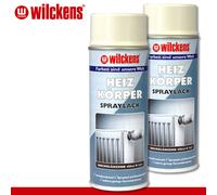 Wilckens 2 X 400 ML Peinture En Spray Pour Radiateur Brillante Blanc Crème