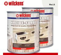 Wilckens 2 x 750 ML Couleur de Craie Blanc Vintage-Look Intérieur Créatif