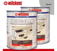 Wilckens 2 x 750 ML Couleur de Craie Gris Style Rétro Intérieur Créatif Peinture