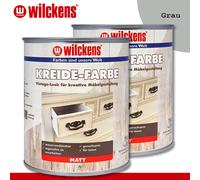 Wilckens 2 x 750 ML Couleur de Craie Gris Style Rétro Intérieur Créatif Peinture