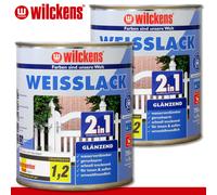 Wilckens 750 ML Lack 2in1 Brillant Apprêt Vernis de Bois Soins Jardin Portes