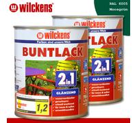 Wilckens 2 x 750 ML Laque Teintée 2in1 Brillant 6005 Vert Mousse Intérieur Et