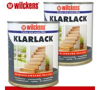 Wilckens 2 X 750 Ml Vernis Satiné Intérieur & Extérieur Peinture Spéciale