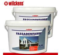 Wilckens 2x 2,5 L Peintue pour Façades Blanc Außenfarbe à Dispersion Imperméable