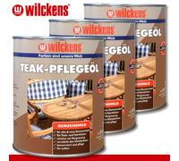 Wilckens 3 x 1 L Teck Huile D'Entretien Extérieur Entretien Vergrauung Grain de
