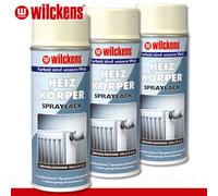 Wilckens 3 X 400 Ml Peinture En Spray Pour Radiateur Brillant Blanc Crème