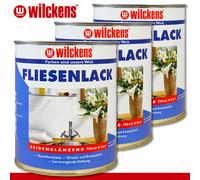 Wilckens 3 x 750 ML Peinture de Carrelage Brillant Satiné Blanc Cuisine Bain Wc