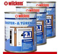 Wilckens 3 x 750 ML Portes & Peinture de la Fenêtre 2in1 Brillant Couleur Laque