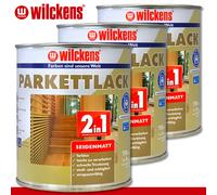 Wilckens 3 x 750 ML Venirs de Parquet 2in1 Satiné Vernis Sol Plancher en Bois