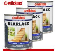 Wilckens 3 X 750 Ml Vernis Brillant Intérieur Et Extérieur Peinture Spéciale