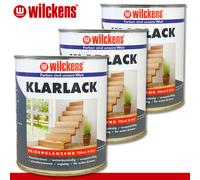 Wilckens 3 X 750 ML Vernis Satiné Intérieur & Extérieur Peinture Spéciale