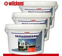 Wilckens 3x 2,5 L Peintue pour Façades Blanc Außenfarbe à Dispersion Imperméable