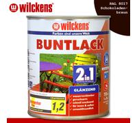 Wilckens 2 x 750 ML Laque Teintée 2in1 Brillant 8017 Marron Chocolat Intérieur