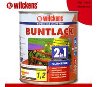 Wilckens 2 en 1 Multicolore Vernis Brillant, RAL 3000 rouge feu, 750 ml 10430000050