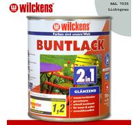 Wilckens 2 x 750 ML Laque Teintée 2in1 Brillant Ral 7035 Gris Clair L'Et Dehors