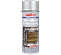 Wilckens Spray de peinture effet feuille d'or, feuille d'argent, or, argent, 400 ml (feuille argentée).