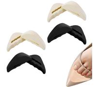 wilcractk 4 Paires Remplisseurs de Chaussures Inserts Larges Réglables, Chaussures à Gros Coussinets, Talon Haut Soulagement de la Douleur du Pied pour Femmes et Filles (Noir & Couleur Chair)