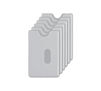 wilcractk Étui Protection Carte bancaire Rigide Plastique Transparent Mat - Lot de 6, Ultra Fin avec Trou, protège Carte ID, adapté au Bureau et Usage Quotidien