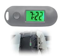 wilcractk Montre De Poche Porte-Clés Montre Numérique, Mini LED Portable en ABS, Affichage de l’Heure et de la Date, Gris Élégant, Idéale pour Étudiants, Infirmières et Usage Quotidien
