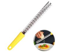 wilcractk Zesteur d'Agrumes & Râpe à Fromage Manuelle, Grattage Fin pour Parmesan, Citron, Gingembre, Zesteur Acier Inoxydable Nettoyable au Lave-Vaissell