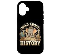 Wild About History Elephant School Fan Coque pour iPhone 16