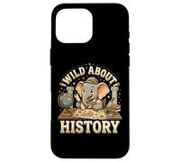Wild About History Elephant School Fan Coque pour iPhone 16 Pro Max