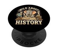 Wild About History Elephant School Fan PopSockets PopGrip Adhésif