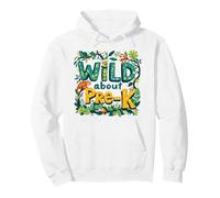 Wild About Pre-K Funny Back to School Jungle Thème Professeur Sweat à Capuche